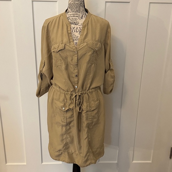 MICHAEL Michael Kors Beige Button-Up Mini Dress - Picture 3 of 7